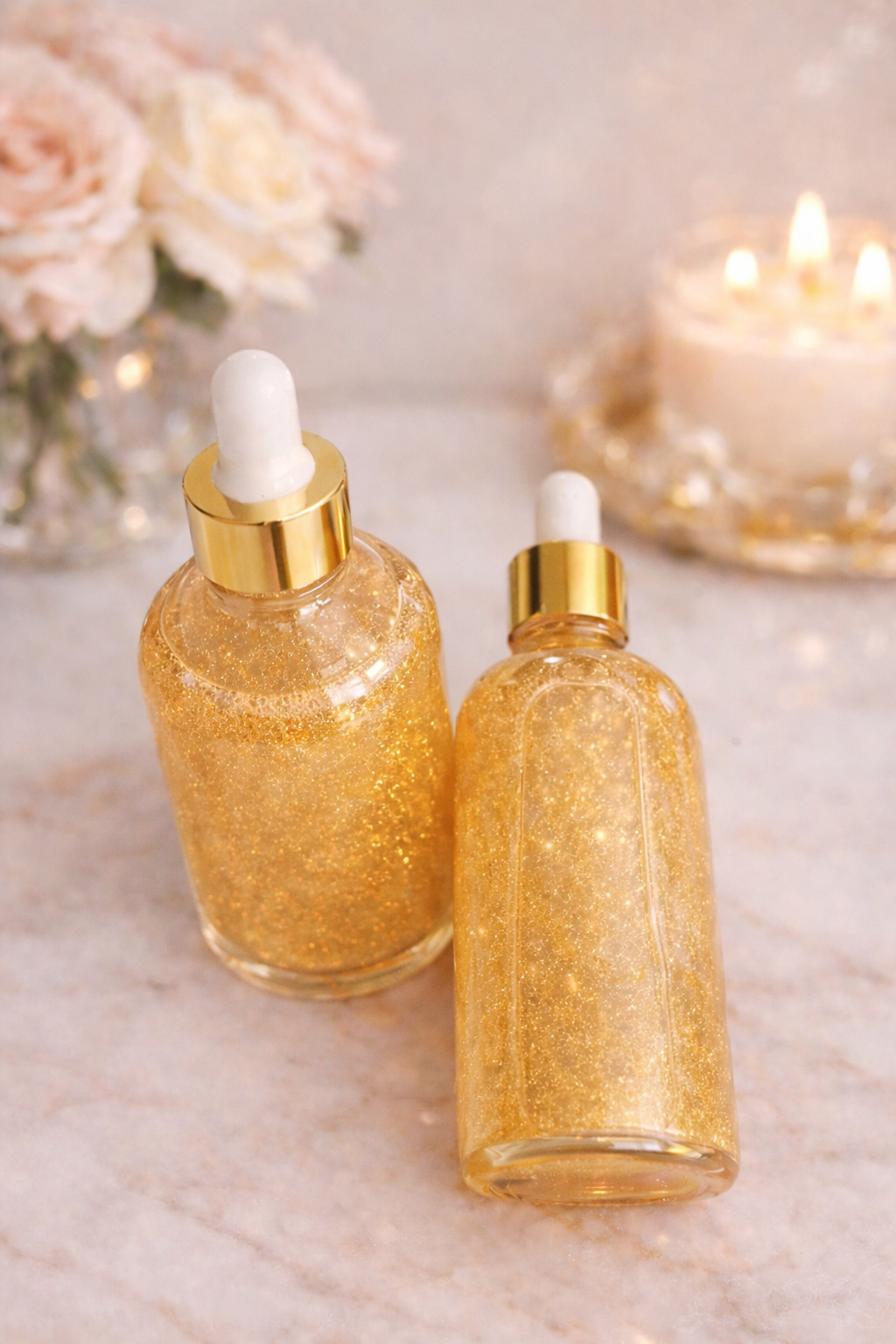 The Perfect Woman Gold Shimmer Body Oil – 2oz (Raspberry + Jasmine Fruity Floral Glow)