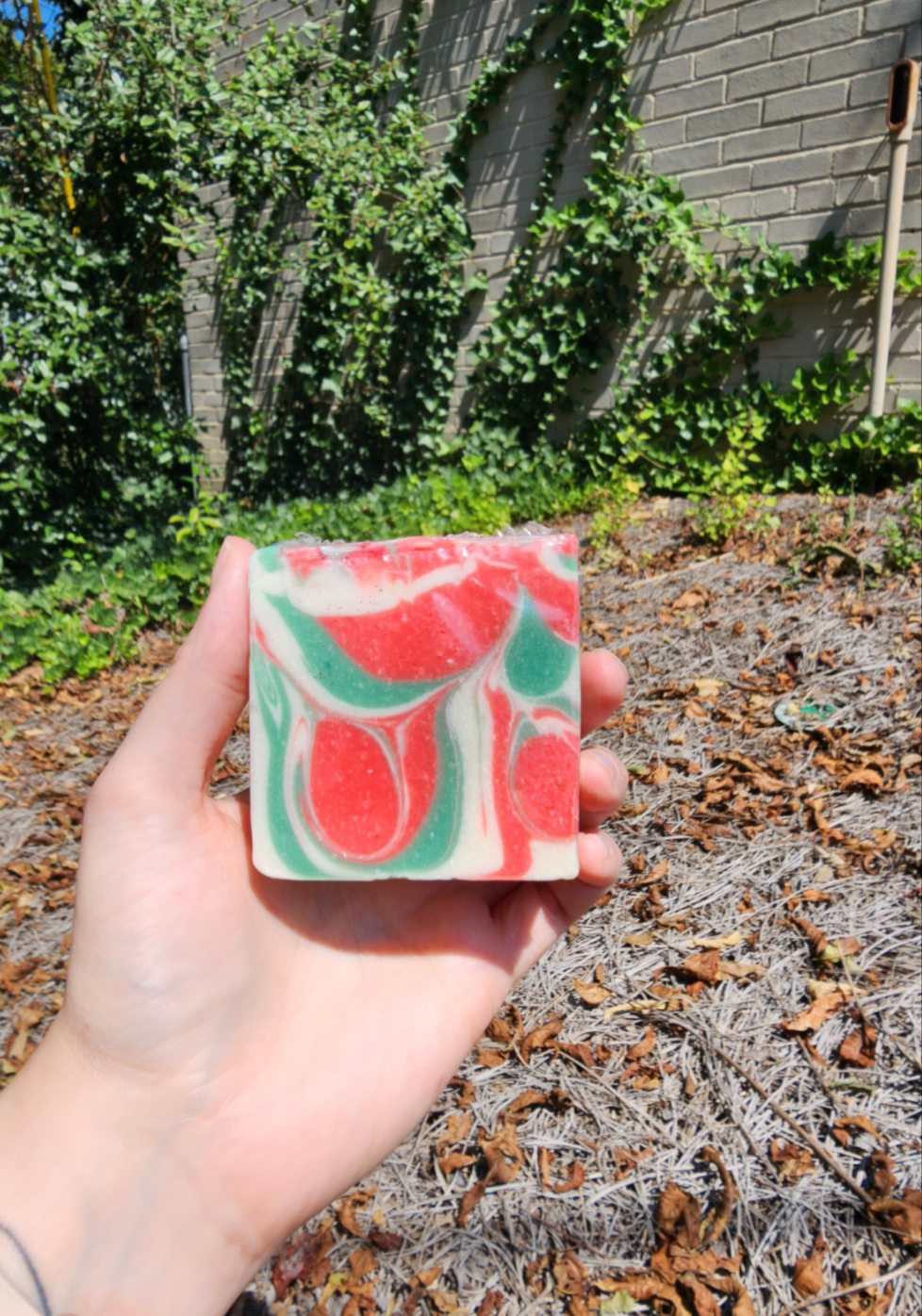 Candy Apple Soap – Handmade Goat’s Milk Bar with Colloidal Oats | Fall Skincare Gift| beef tallow soap