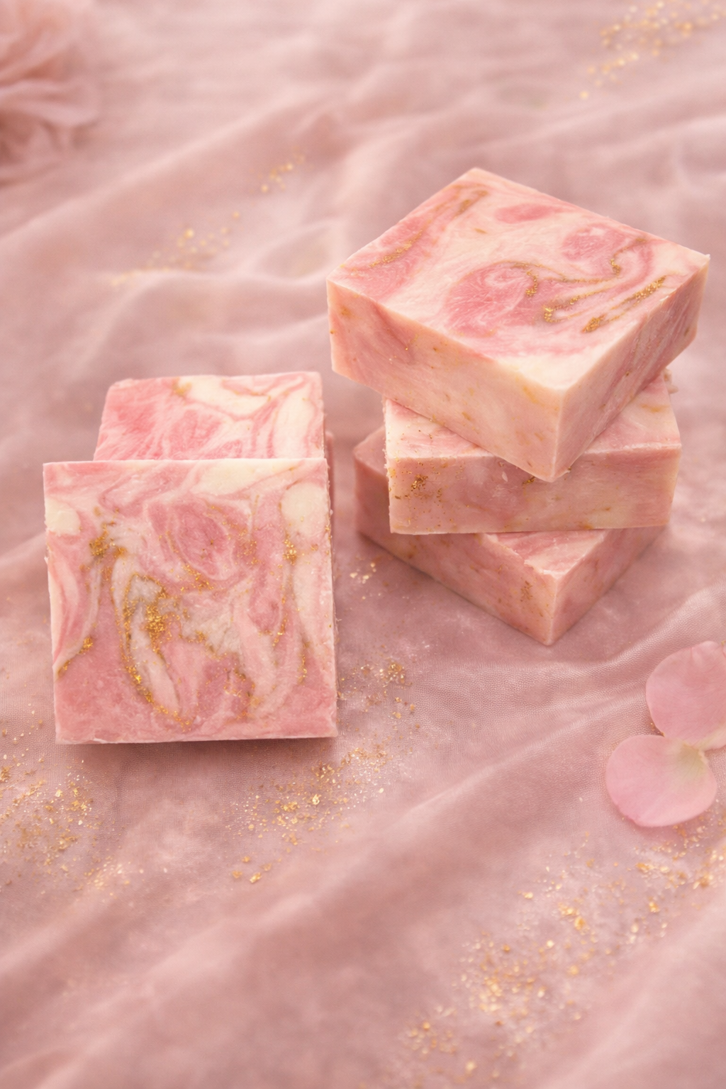 The Perfect Woman Luxury Pink Swirl Soap Bar